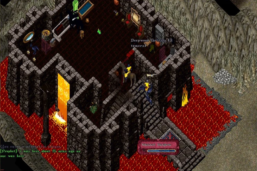 Daemon HQ, deep in the lava caverns