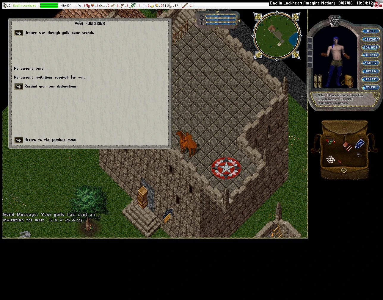 A guild war declared — KoTC receives S.A.V's invitation, 2006